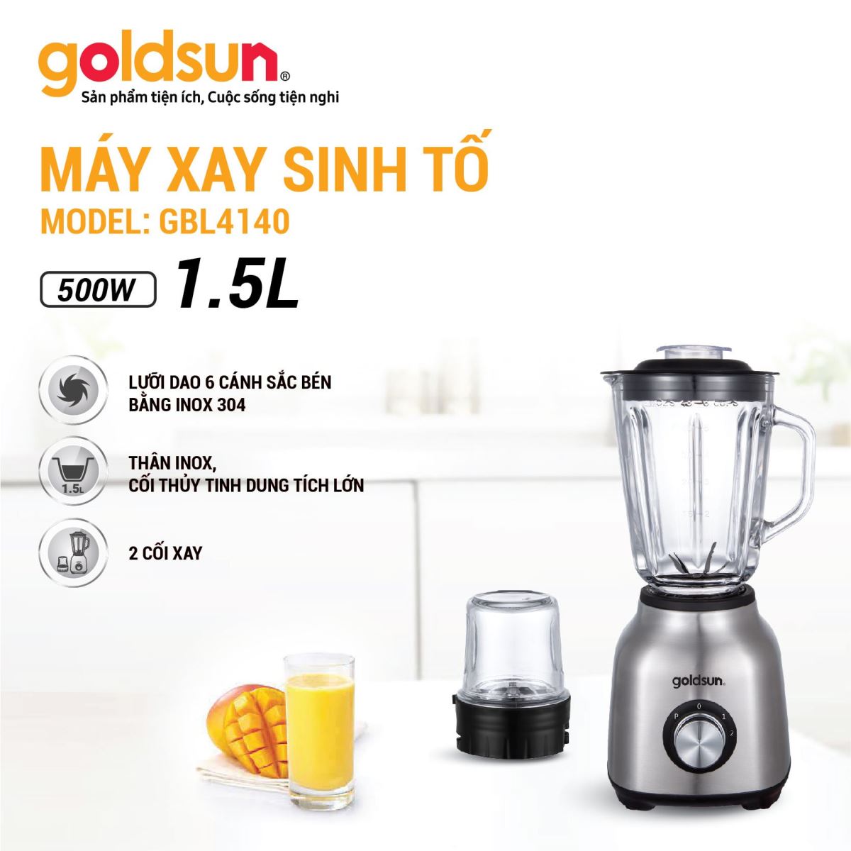 Máy Xay Sinh Tố Goldsun Gbl4140